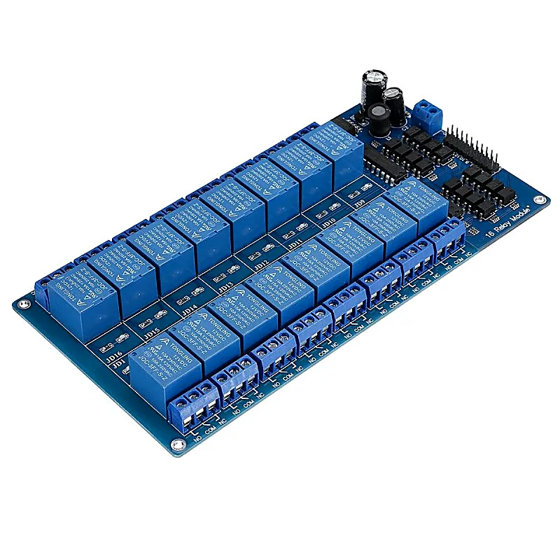 16 Channel 12V Relay Module with Optocoupler
