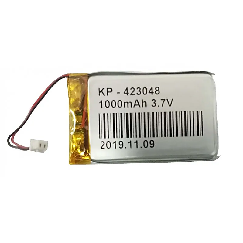 3.7V 1000mAH (Lithium Polymer) Lipo Rechargeable Battery Model KP-423048