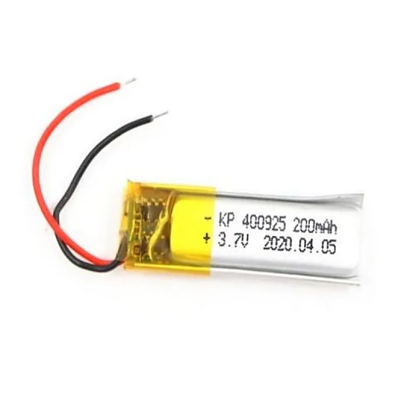 3.7V 200mAH (Lithium Polymer) Lipo Rechargeable Battery Model KP-400925
