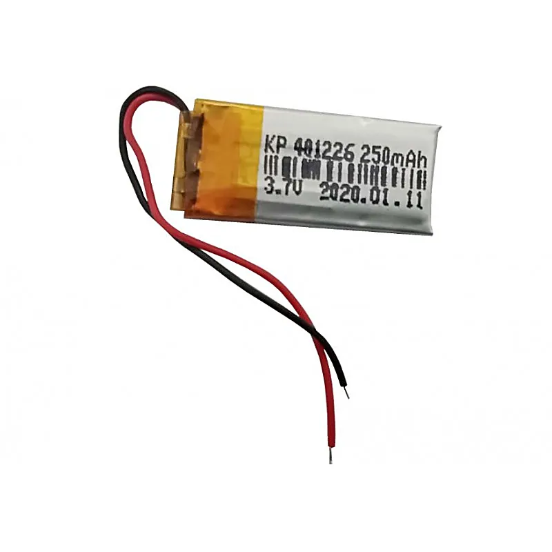 3.7V 250mAH (Lithium Polymer) Lipo Rechargeable Battery Model KP-401226