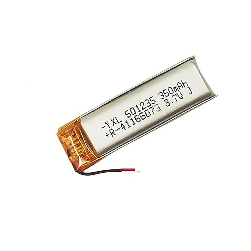 3.7V 350mAH (Lithium Polymer) Lipo Rechargeable Battery Model KP-501235
