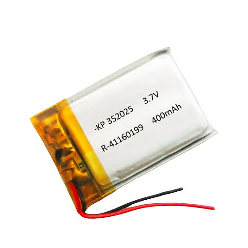 3.7V 400mAH (Lithium Polymer) Lipo Rechargeable Battery Model KP-352025