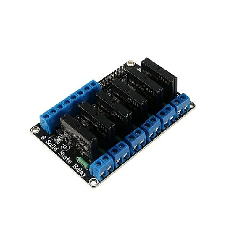 6 Channel 3-24V Relay Module Solid State Low Level SSR DC Control DC with Resistive Fuse