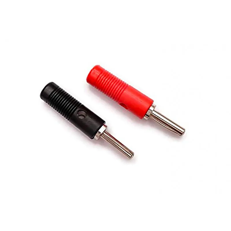 Banana Jack Plug Connector Male Black & Red Pair - 2mm