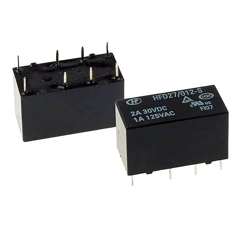 Hongfa 12V 2A DC HFD27/012-S 8 Pin DPDT PCB Mount Telecom Relay