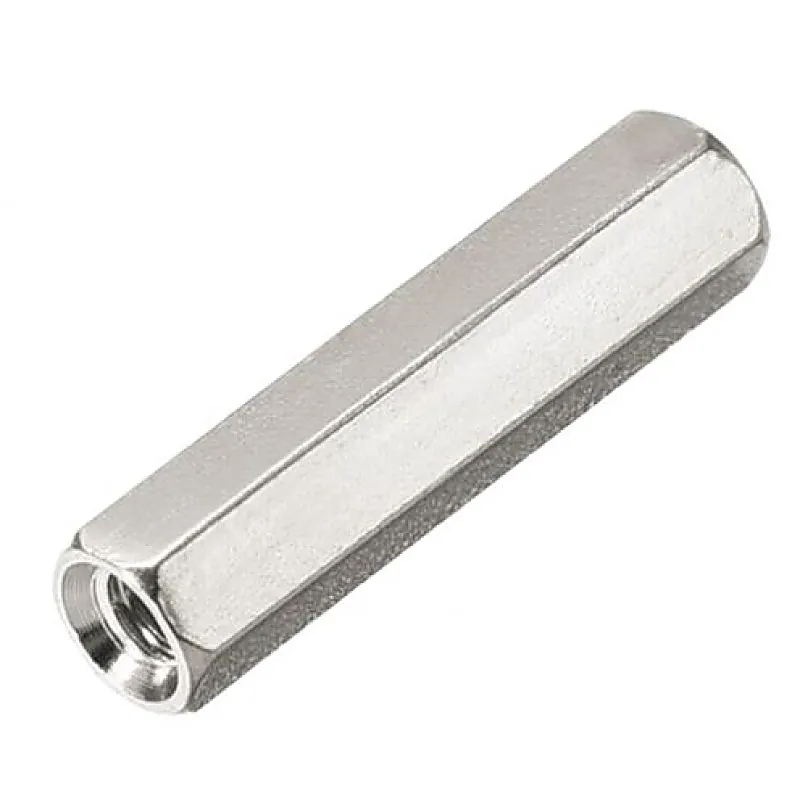 M3x25mm Female to Female Nickel Plated Brass Hex Standoff Spacer - 5 Pieces pack