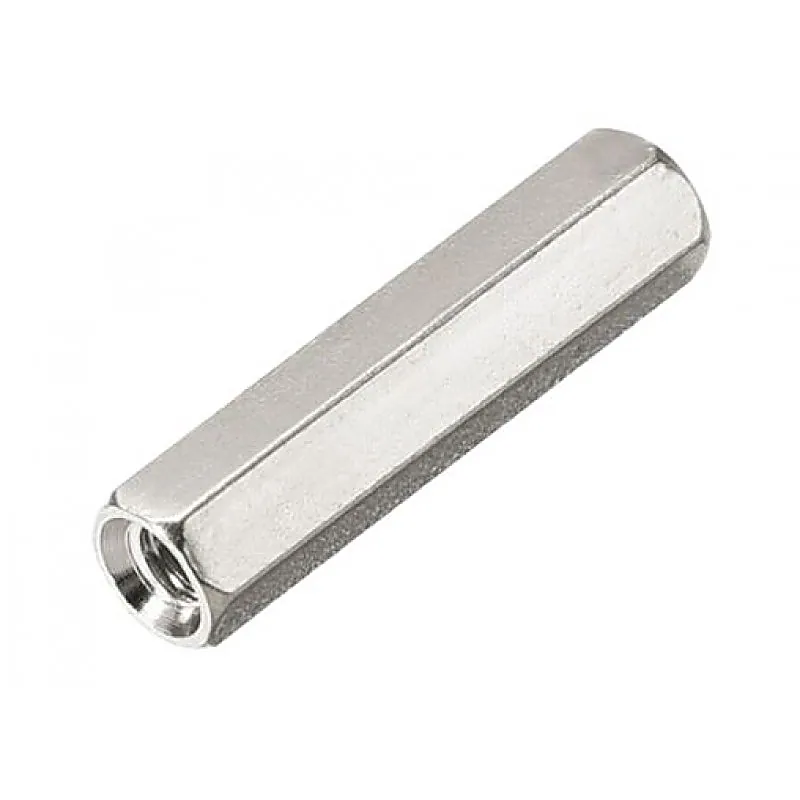 M4x15mm Female to Female Nickel Plated Brass Hex Standoff Spacer - 5 Pieces pack