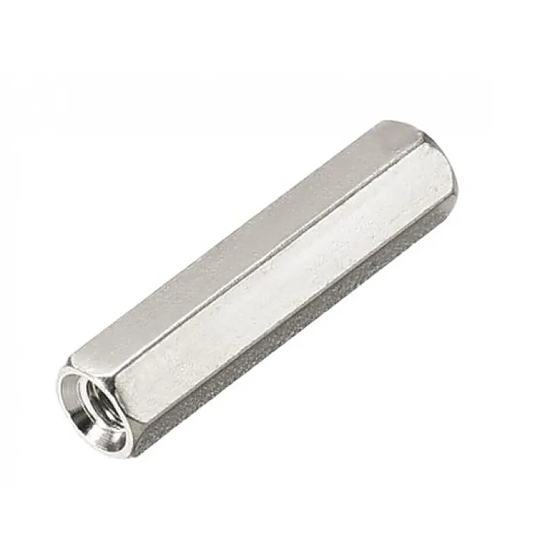 M4x25mm Female to Female Nickel Plated Brass Hex Standoff Spacer - 5 Pieces pack
