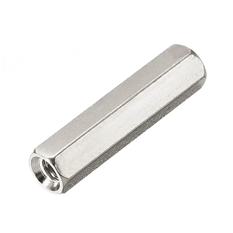 M4x30mm Female to Female Nickel Plated Brass Hex Standoff Spacer - 5 Pieces pack