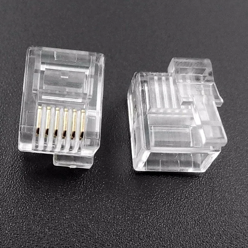 RJ11/12 (6P-6C) Male Plug - 5 Pieces Pack